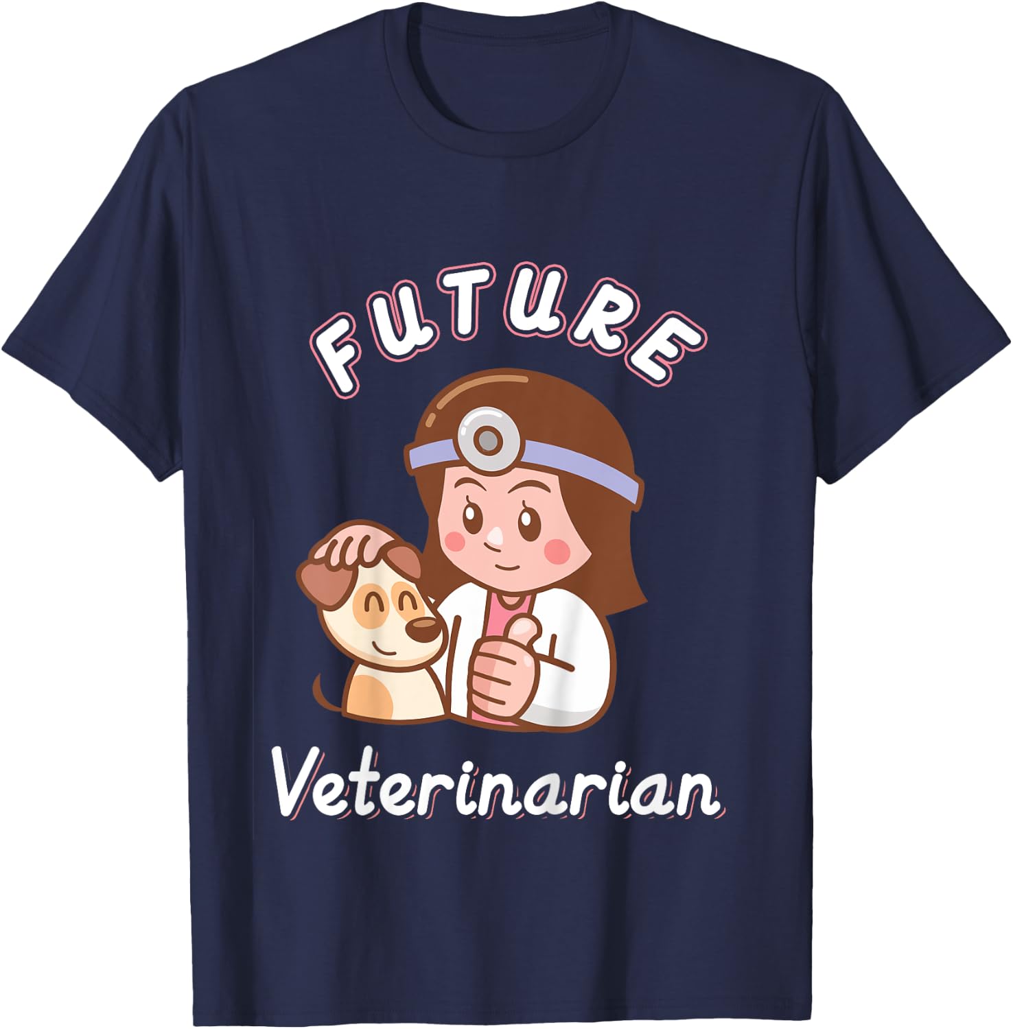 Kids Future Veterinarian Shirt Vet Costume Animal Lover T-Shirt - T-Shirt | Navy