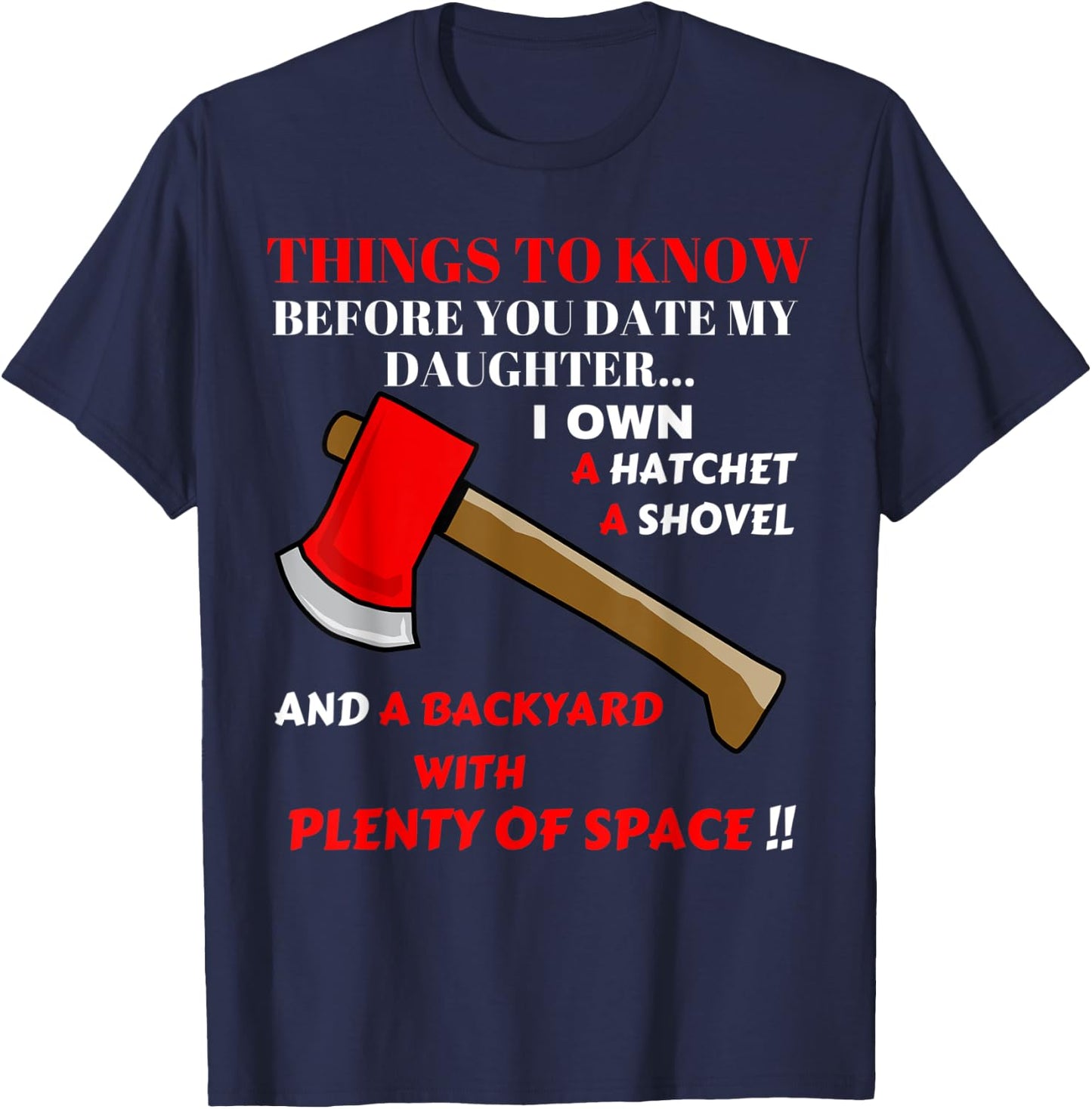 Funny Overprotective Superhero Parents Mum Dad Daughter T-Shirt - T-Shirt | Navy