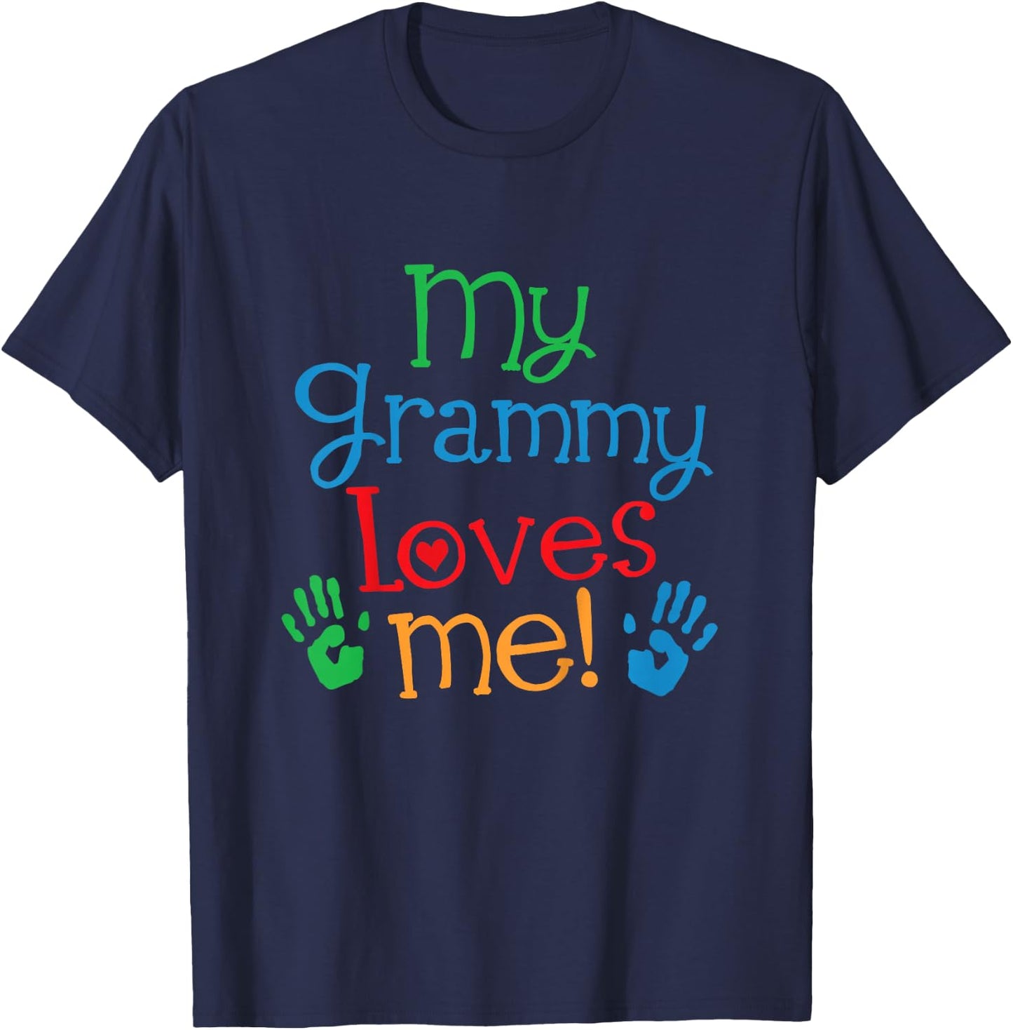 Kids My Grammy Loves Me Grandson T-Shirt - T-Shirt | Navy