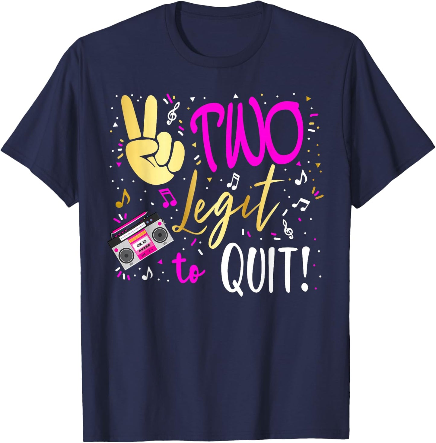 Two 2nd. Birthday Party Matching Costume T-Shirt - T-Shirt | Navy