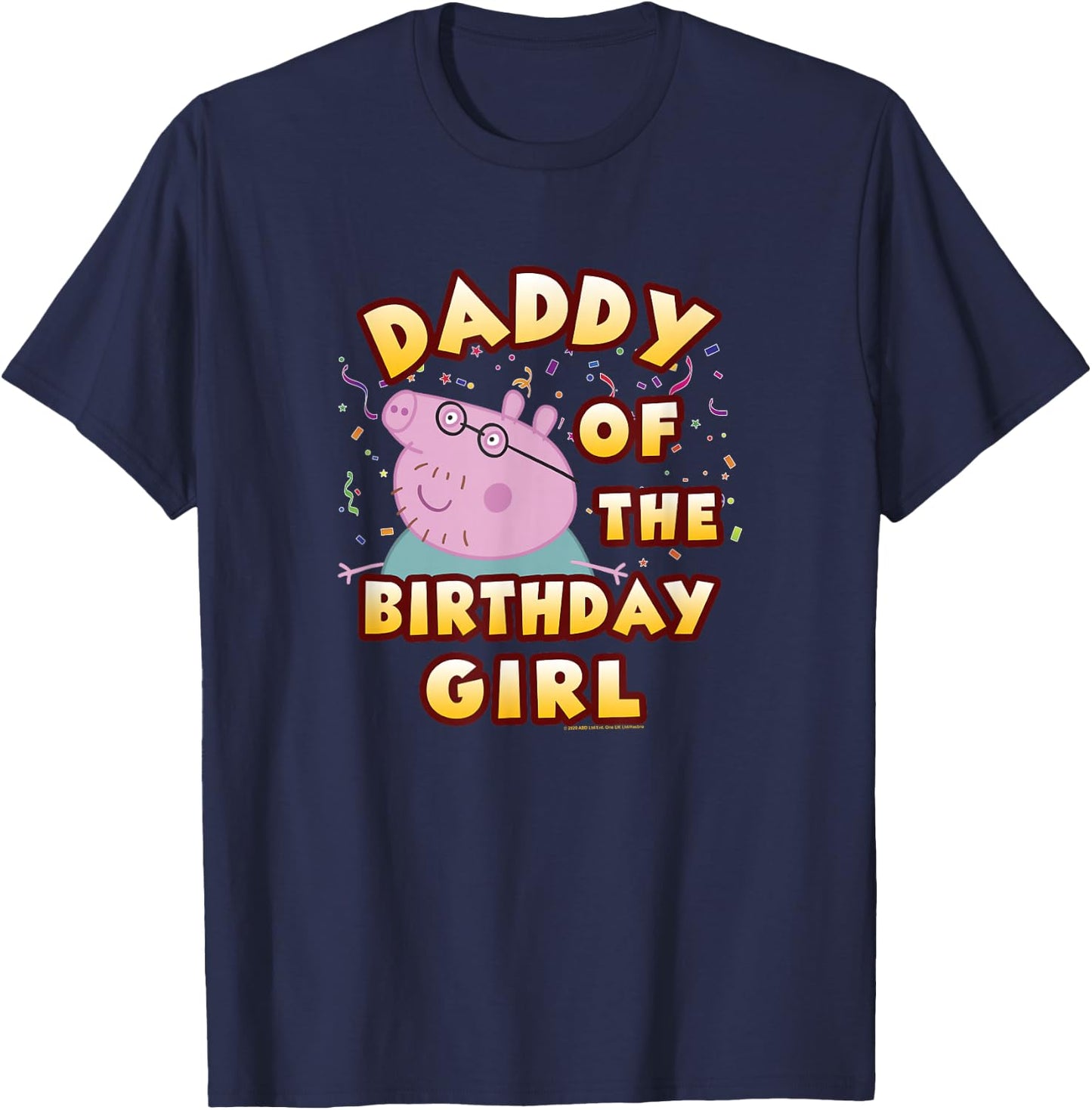 Peppa Pig Daddy Of The Birthday Girl T-Shirt - T-Shirt | Navy