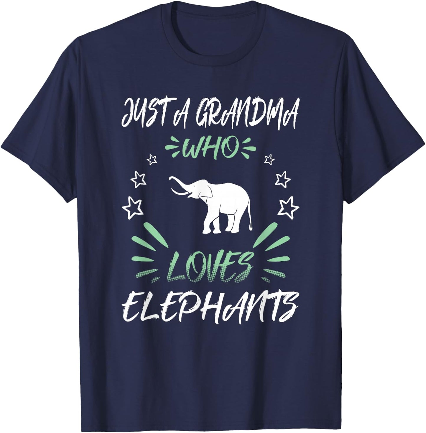 Just A Grandma Who Loves Elephants T-Shirt - T-Shirt | Navy