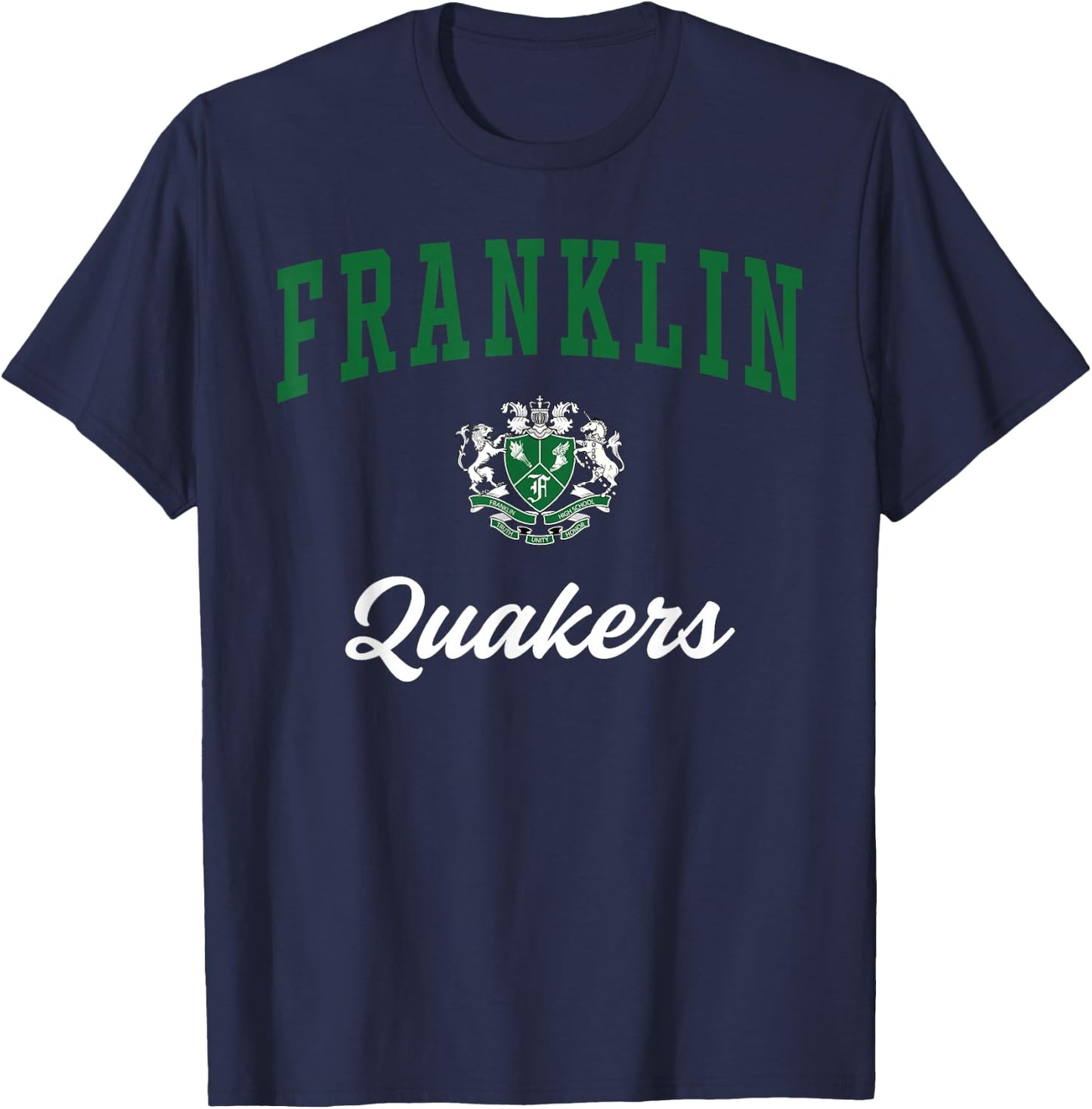 Franklin High School Quakers T-Shirt - T-Shirt | Navy