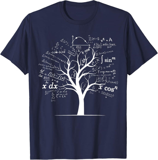 Funny AP Calculus Algebra Tree Math Teacher Nerd Geek Gifts Small T-Shirt - T-Shirt | Navy