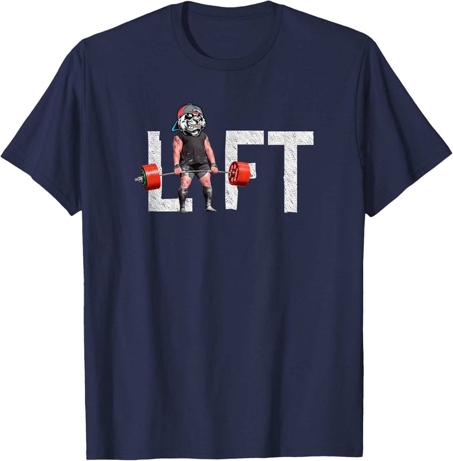 Lift Panda - Weight Lifting - Gym Shirt Work Out - Deadlift T-Shirt - T-Shirt | Navy