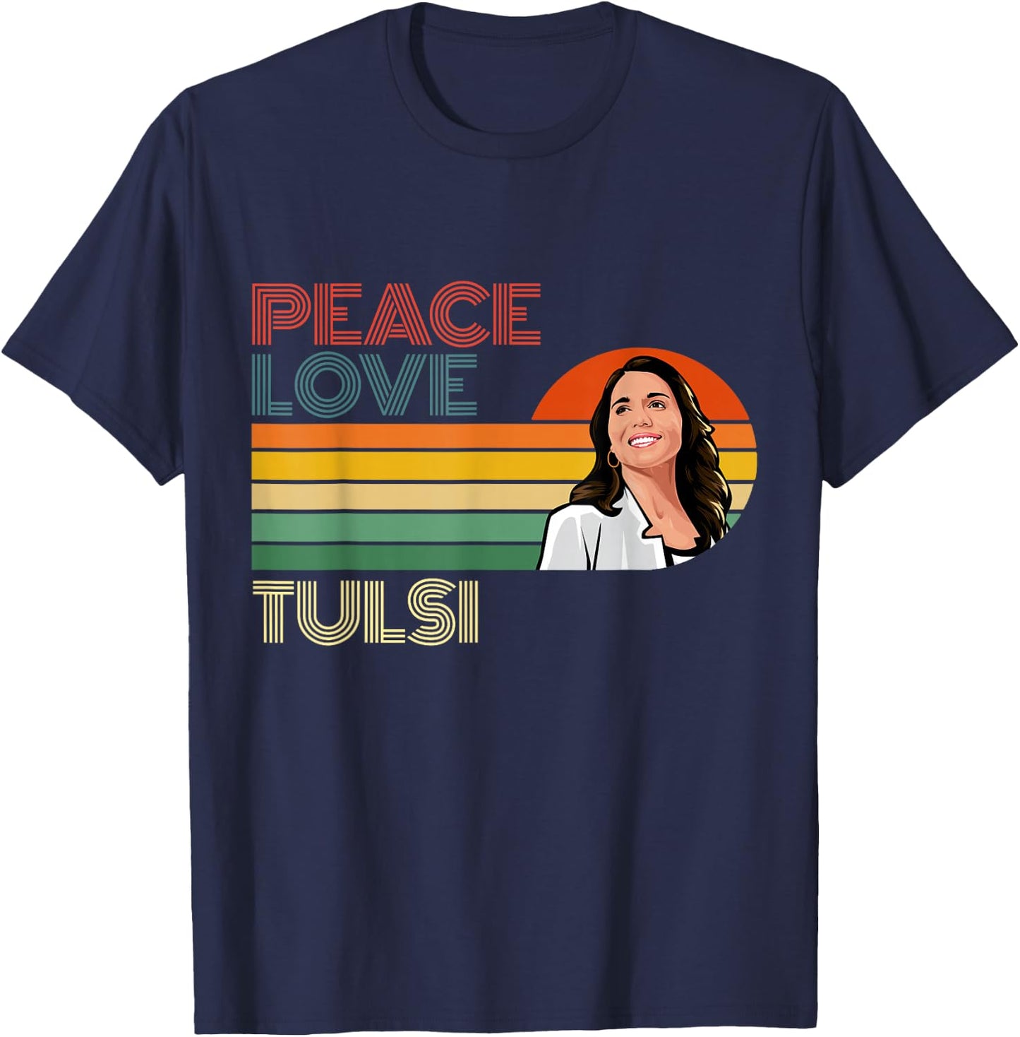 Tulsi Gabbard for First Female President 2028 America USA T-Shirt - T-Shirt | Navy