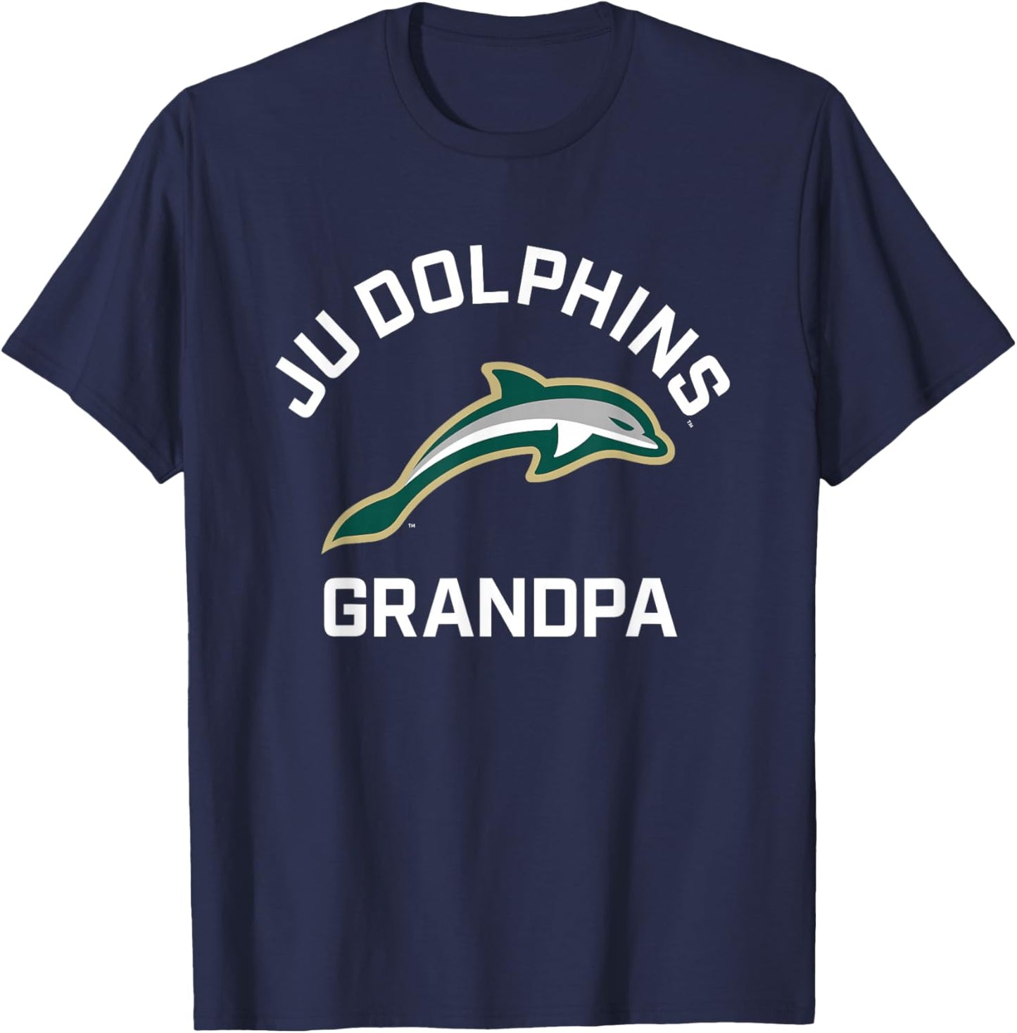 Jacksonville University Dolphins Arched Grandpa T-Shirt - T-Shirt | Navy