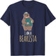 I Am A Bearista Grizzly Bear Coffee Lover Barista Halloween T-Shirt - T-Shirt | Navy