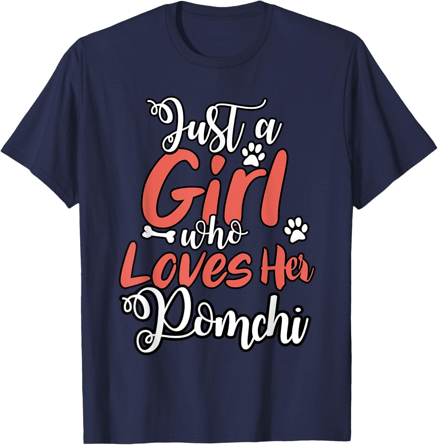 Pomchi Shirt Men Women Dog Mom Dog Lover T-Shirt - T-Shirt | Navy