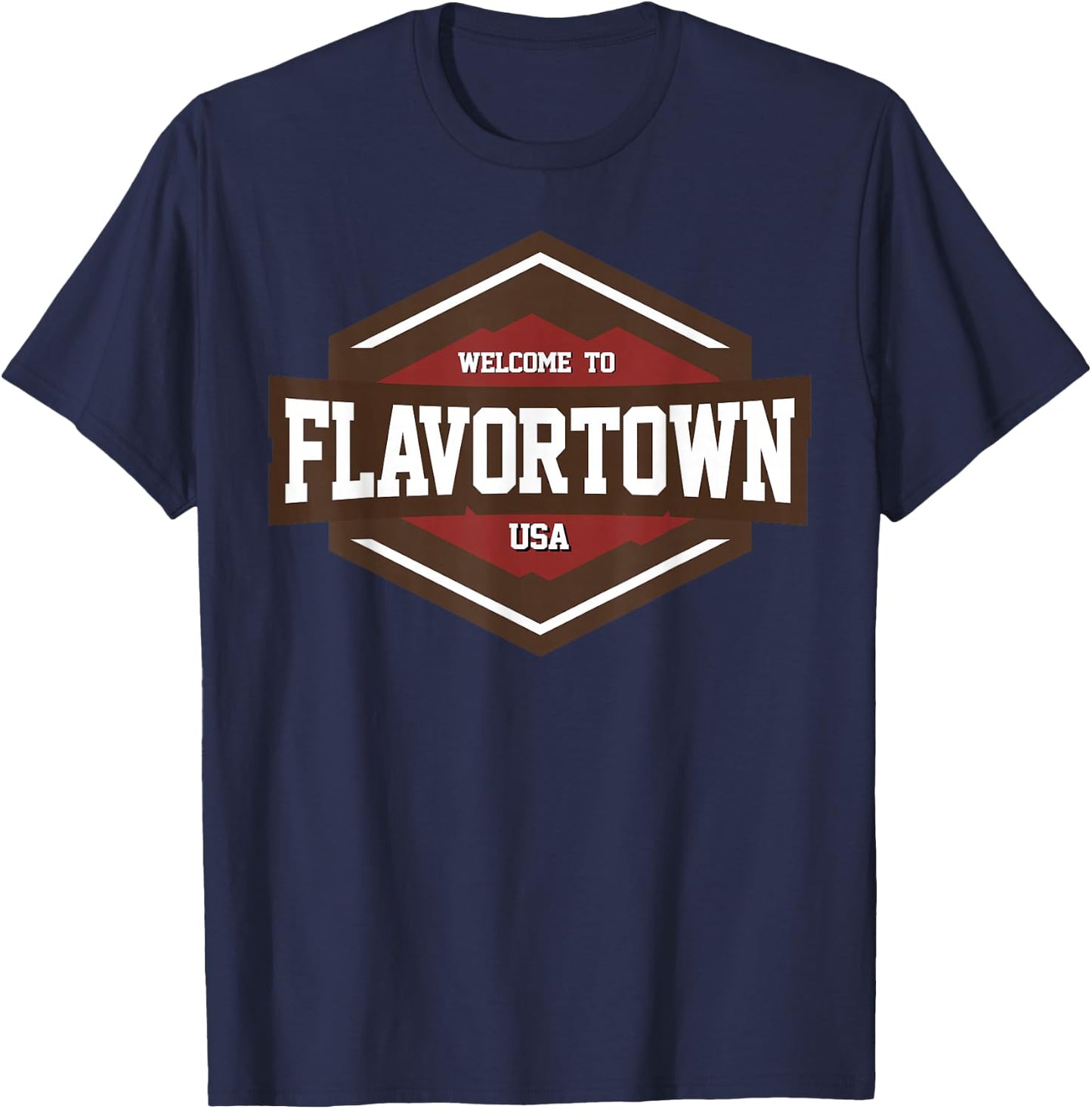 Welcome to Flavortown USA Food Lover T-Shirt - T-Shirt | Navy