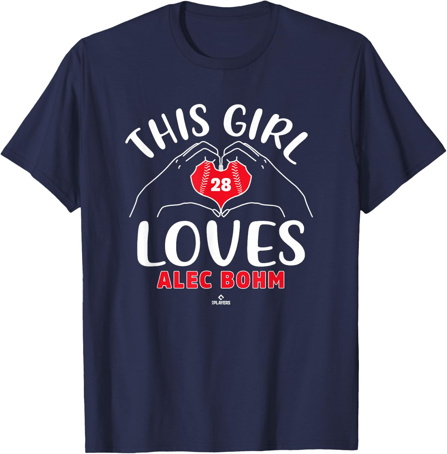 This Girl Loves Alec Bohm Philadelphia MLBPA T-Shirt - T-Shirt | Navy