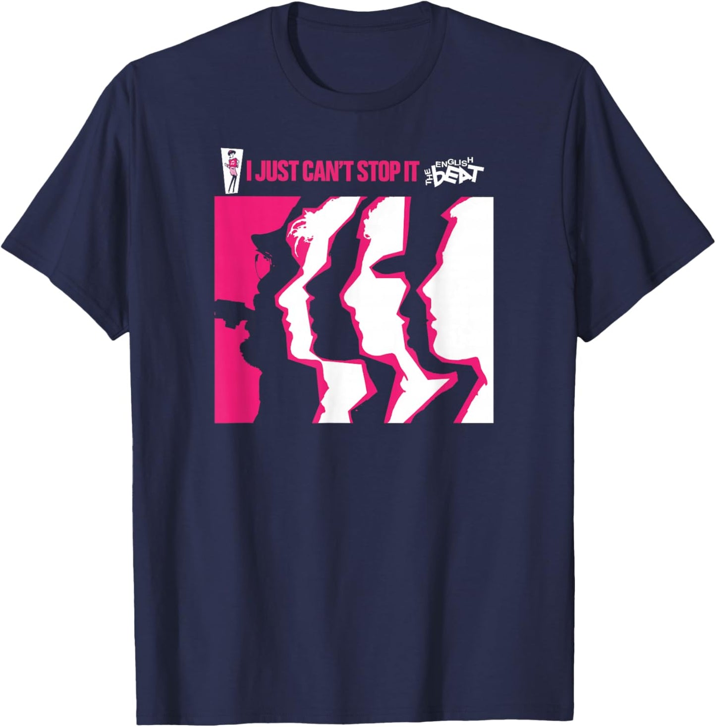 The English Beat I Just Cant Stop It Faces T-Shirt - T-Shirt | Navy
