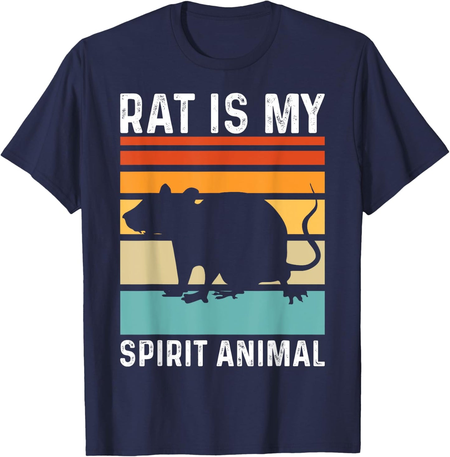 Kids Rat Is My Spirit Animal Funny T-Shirt - T-Shirt | Navy