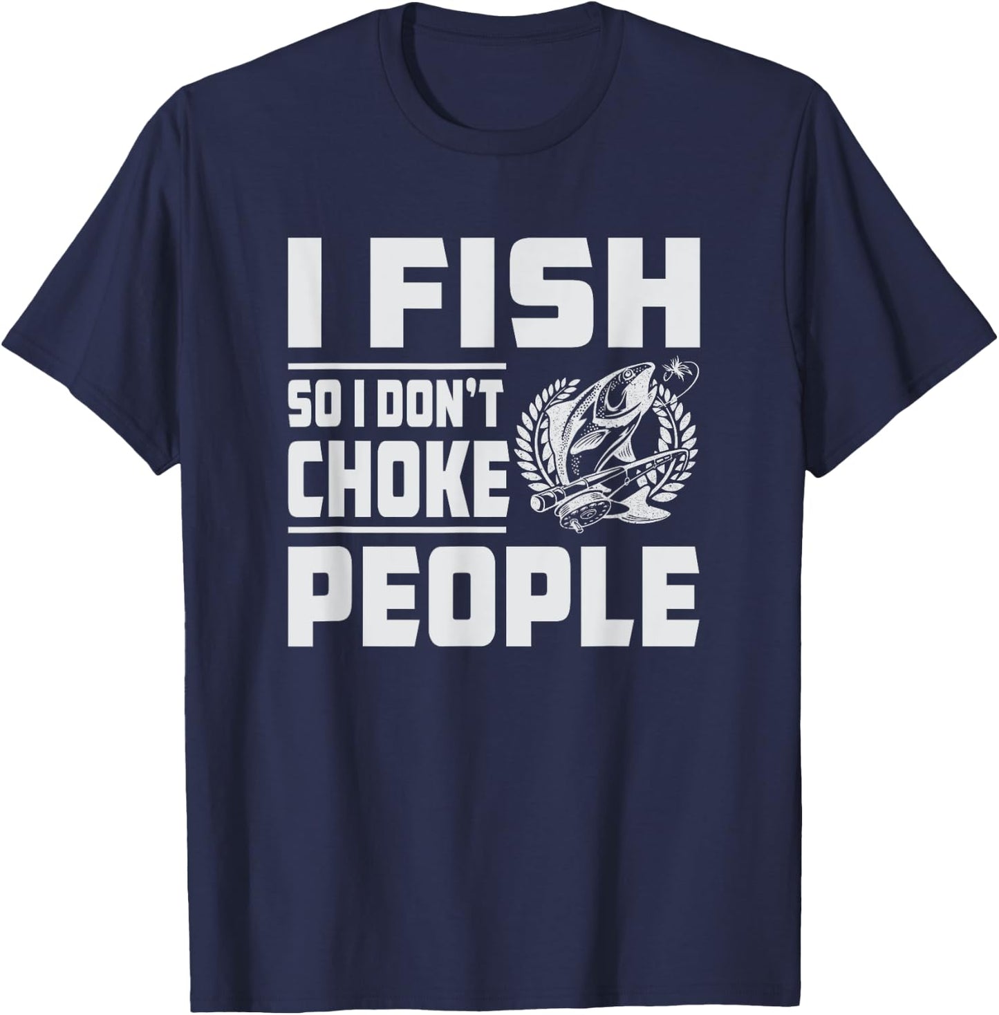 Funny Bass Fishing T-Shirt - T-Shirt | Navy