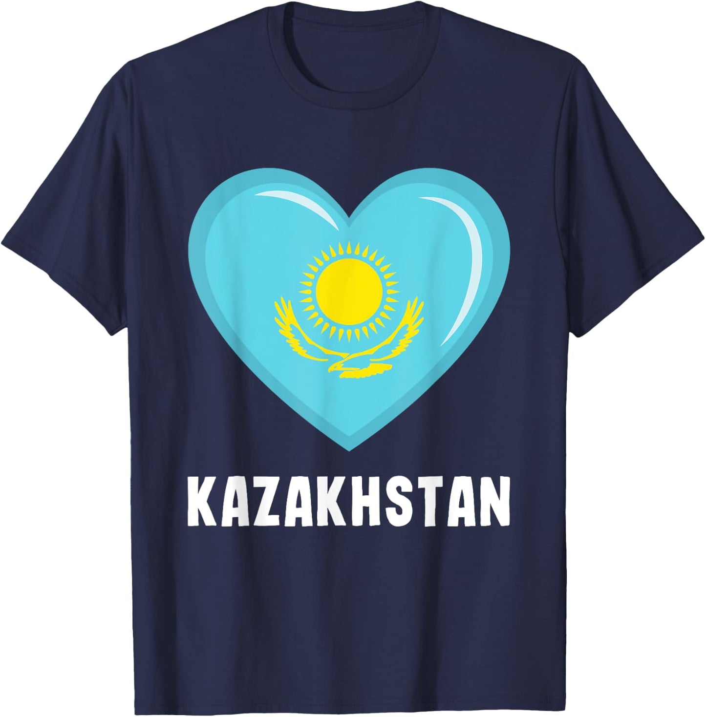 Kazakhstan flag jersey, Kazakhstani T-Shirt - T-Shirt | Navy