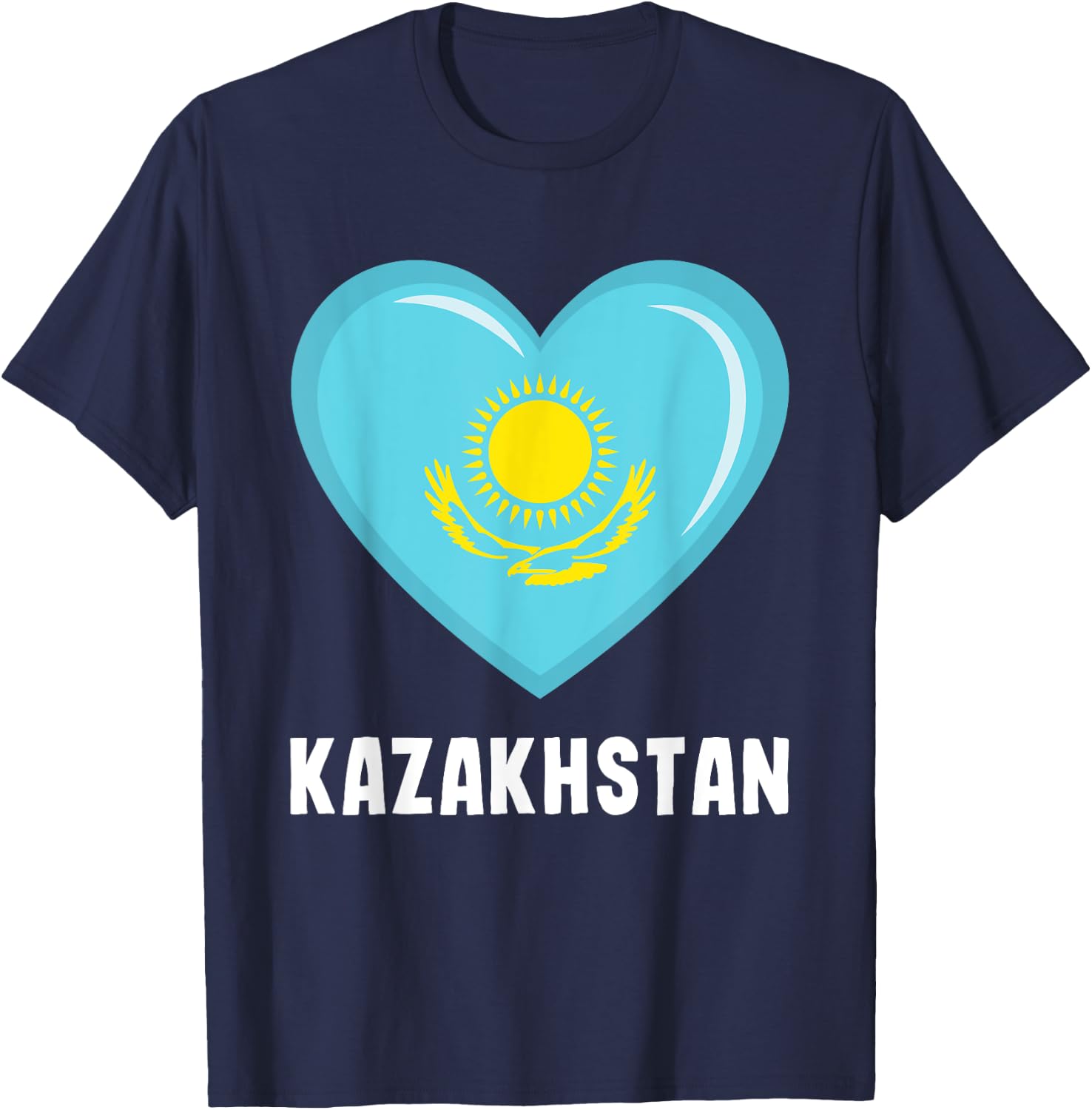 Kazakhstan flag jersey, Kazakhstani T-Shirt - T-Shirt | Navy