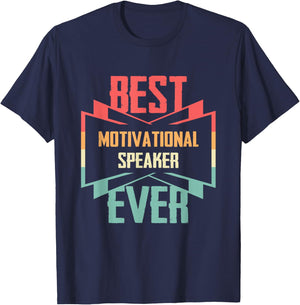 Vintage Best Motivational Speaker Ever T-Shirt - T-Shirt | Navy