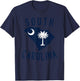 South Carolina State Flag Palmetto Tree Crescent Moon SC T-Shirt - T-Shirt | Navy