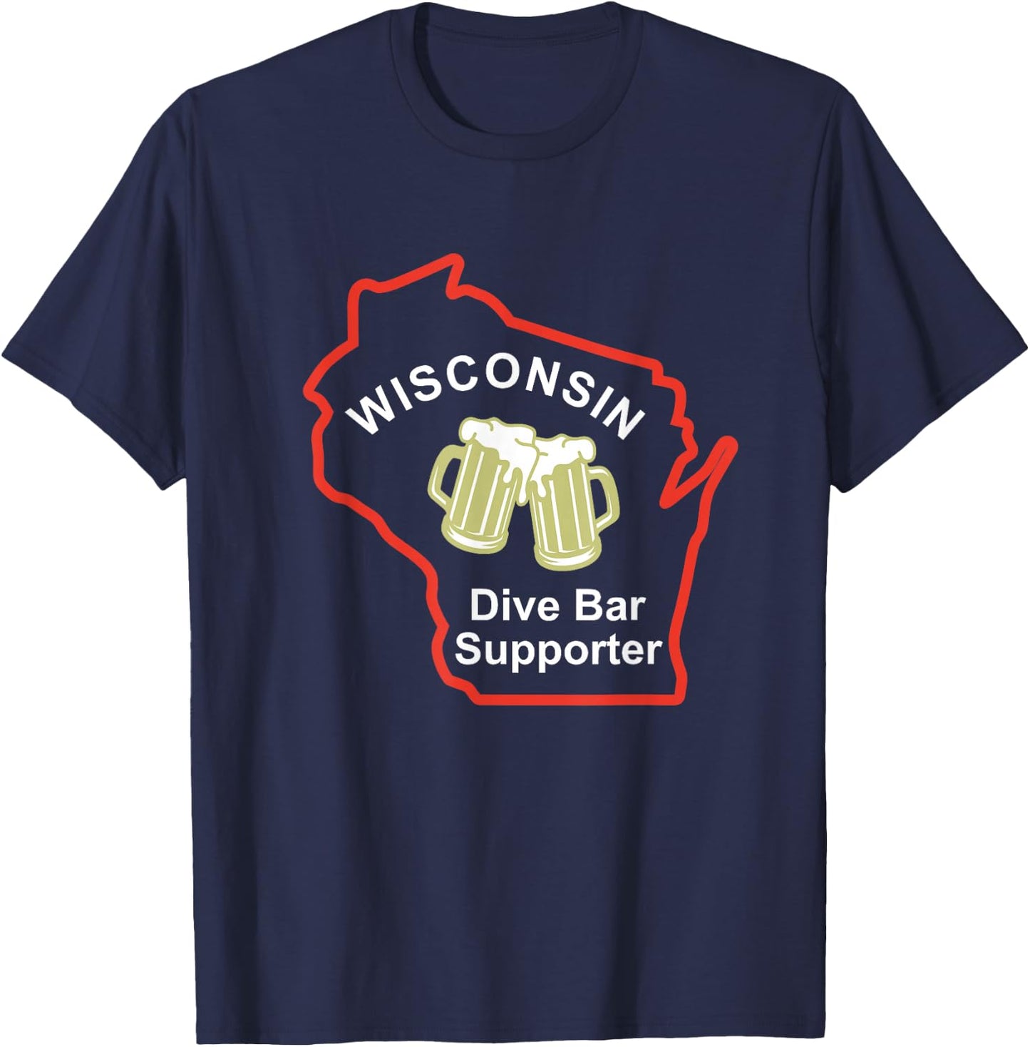 Wisconsin Dive Bars Supporter Adventure T-Shirt - T-Shirt | Navy