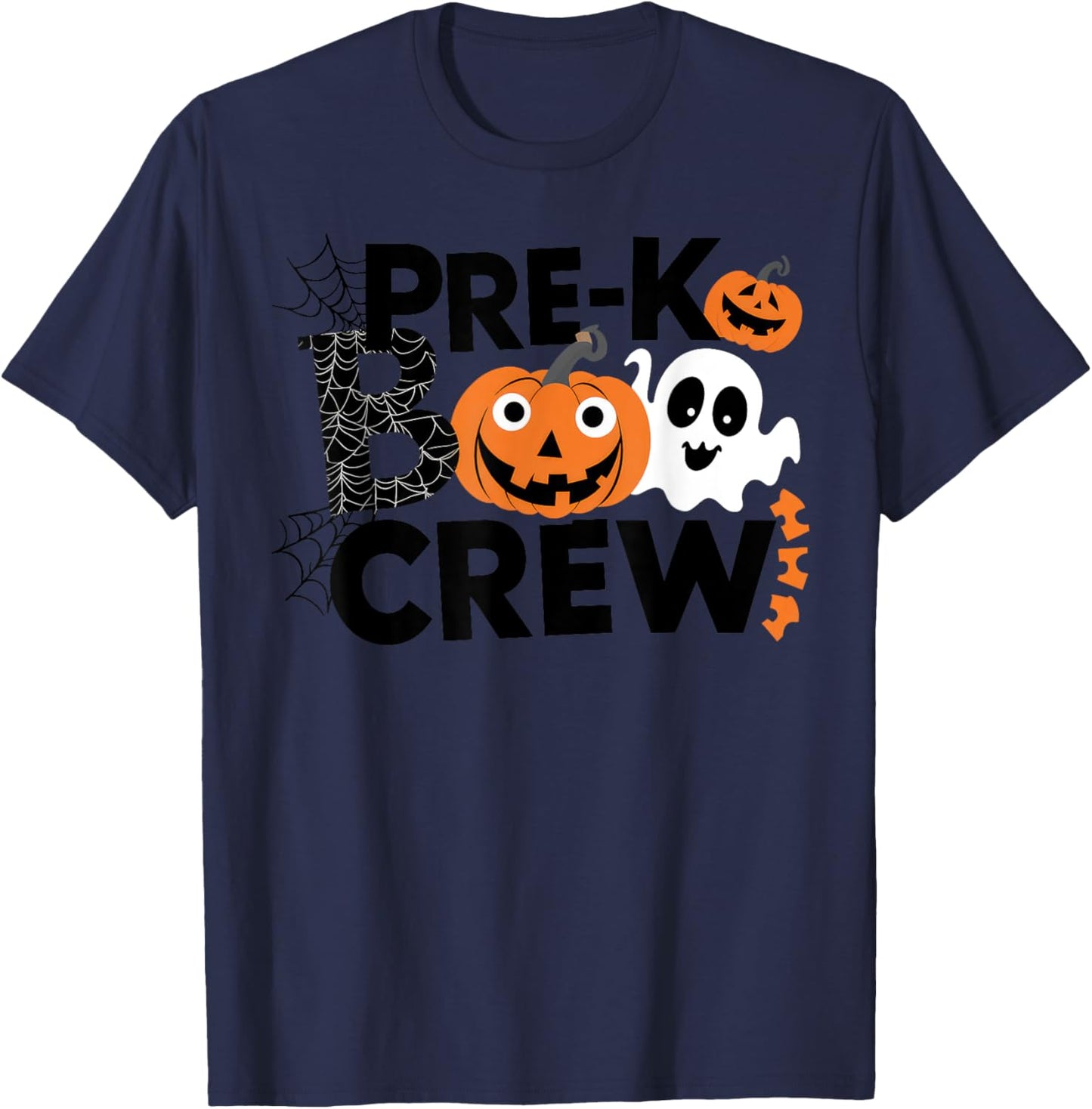 Pre-K Boo Crew Teacher Students Halloween Party Team T-Shirt - T-Shirt | Navy