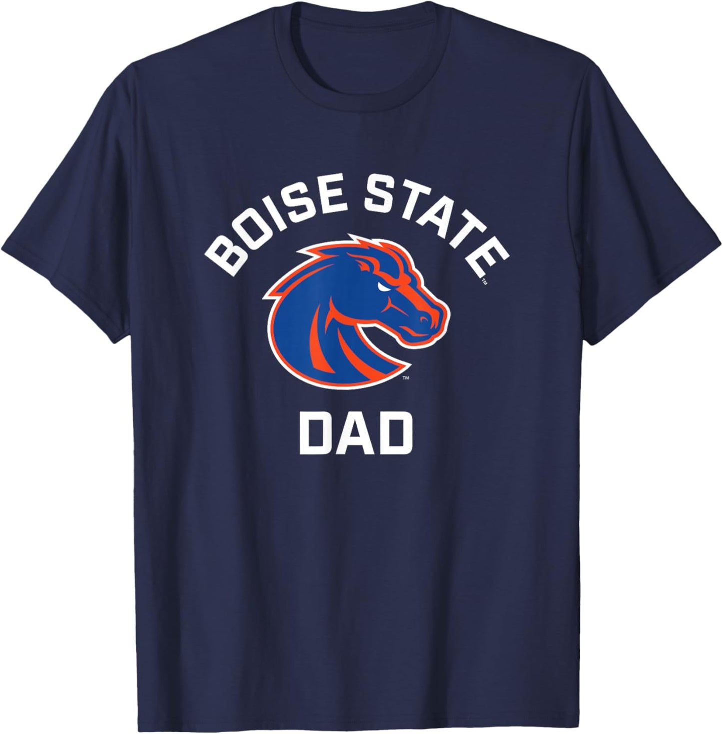 Boise State University BSU Broncos Arched Dad T-Shirt - T-Shirt | Navy