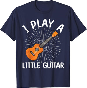 Funny Ukulele Art Women Kids Guitar Ukulele Player T-Shirt - T-Shirt | Navy