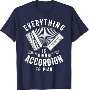 Funny Accordion Gift Men Women Cool Instrument Player Joke T-Shirt - T-Shirt | Navy