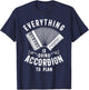 Funny Accordion Gift Men Women Cool Instrument Player Joke T-Shirt - T-Shirt | Navy