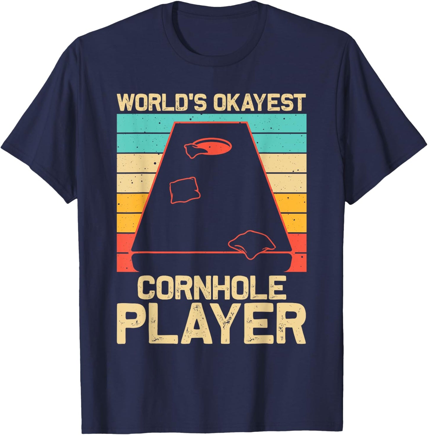 Funny Cornhole Gift Women Bean Bag Toss Game Players T-Shirt - T-Shirt | Navy