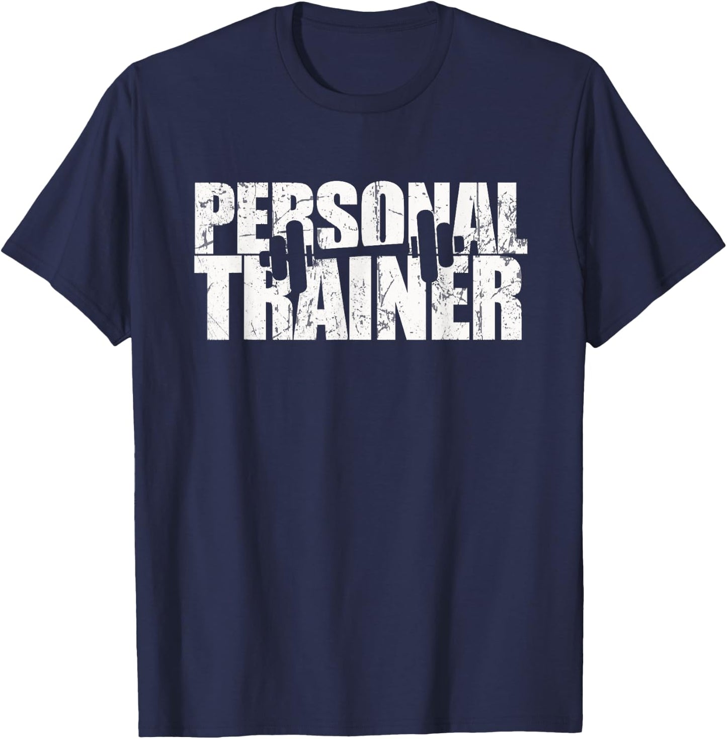 Vintage PERSONAL TRAINER Wellness Instructor Yoga Gym Squad T-Shirt - T-Shirt | Navy