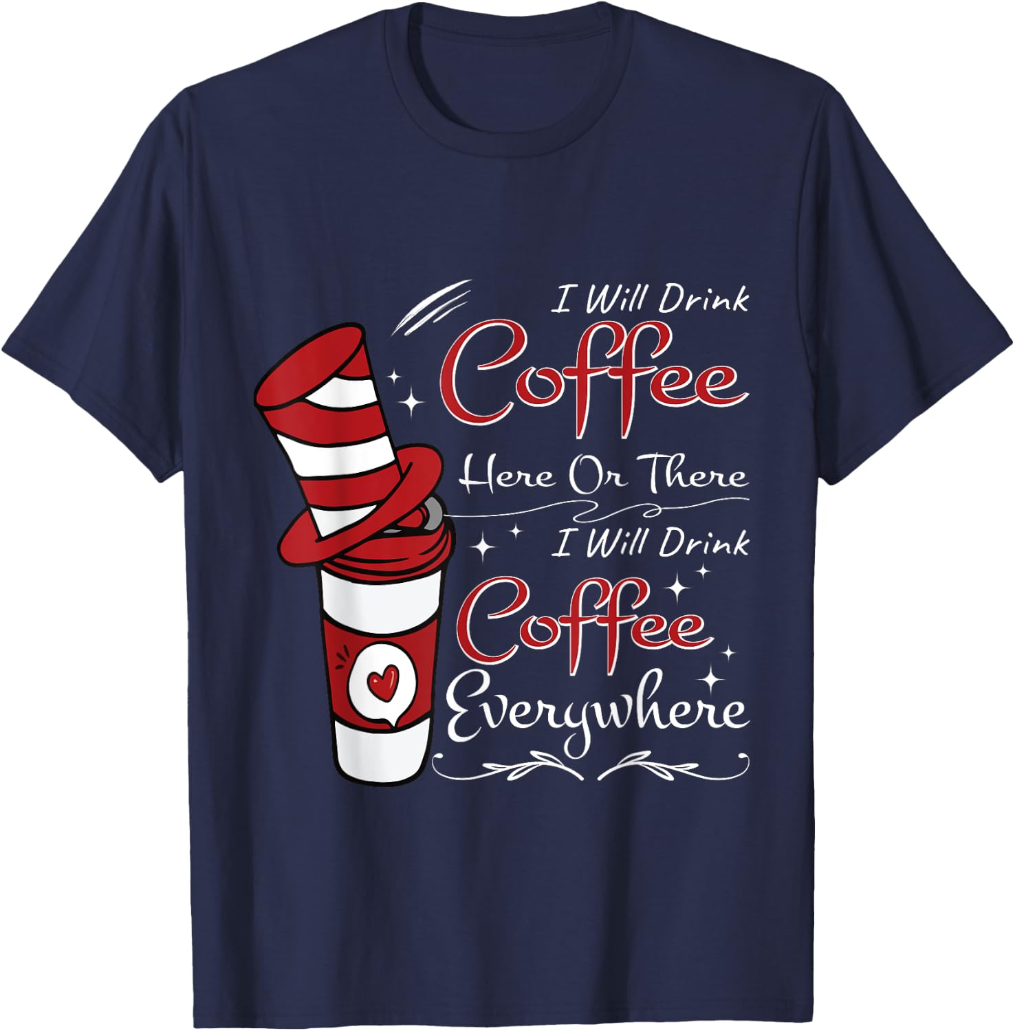 Coffee Lover Educator - Humor & funny teacher teaching Men Women Kids T-Shirt - T-Shirt | Navy