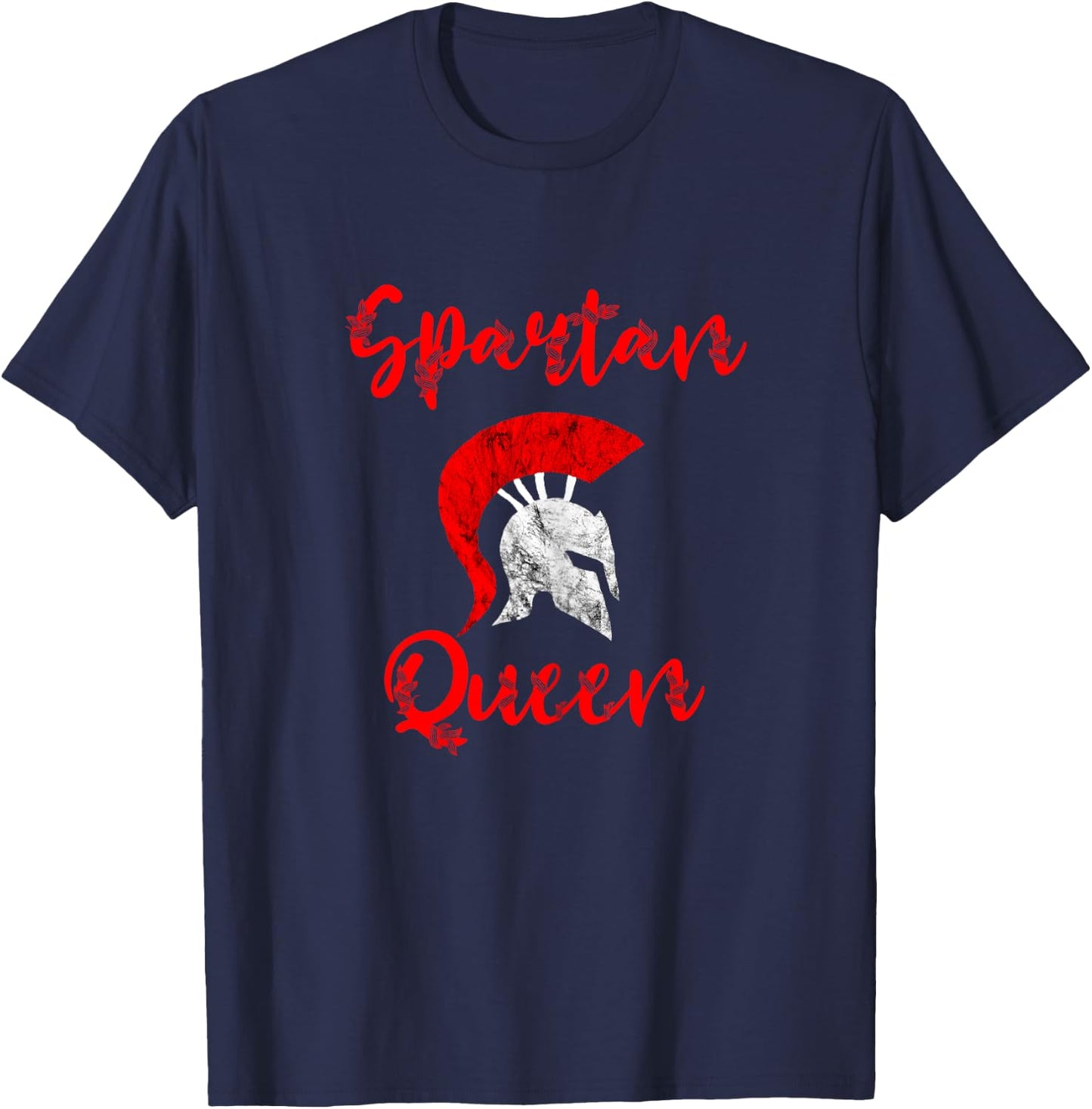 Spartan Queen Gladiators Queen Spartan Soldiers Helmet T-Shirt - T-Shirt | Navy