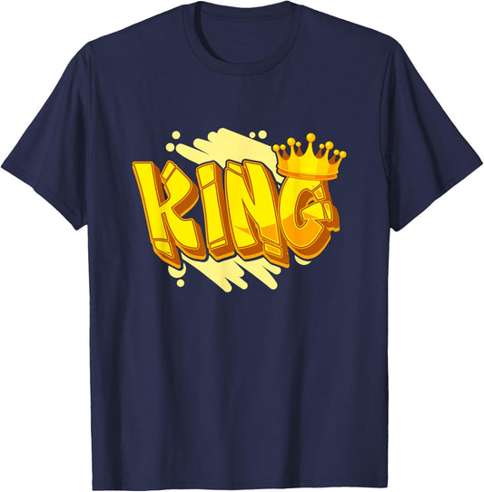 King | Graffiti Street Art | Graffiti Artist T-Shirt - T-Shirt | Navy