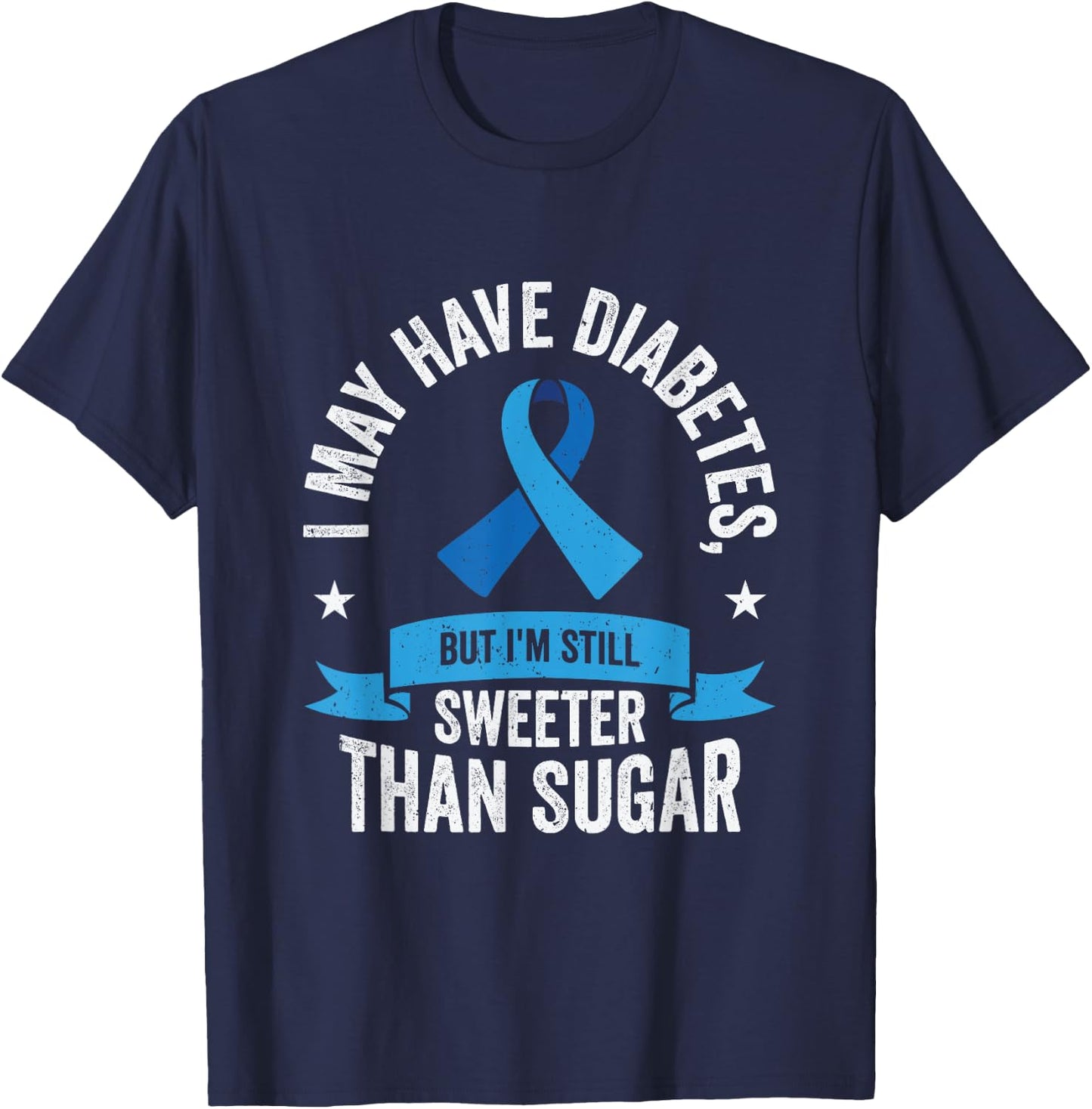 Diabetic Pancreas Diabetes Awareness Type 1 T1D Type 2 T2D T-Shirt - T-Shirt | Navy