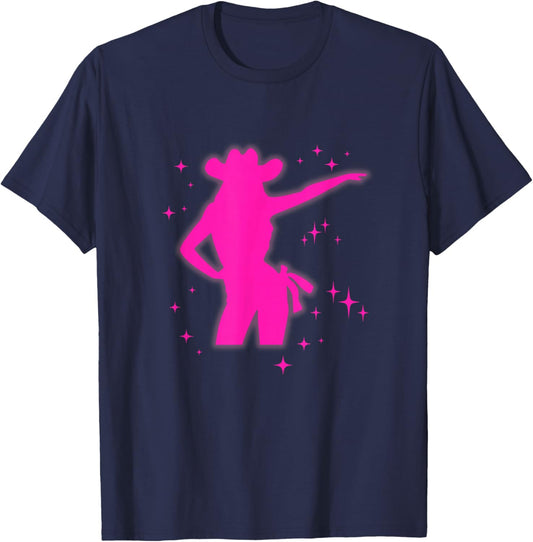 Pony and Heels Lover Pink Girls Clubs Disco Birthday Cowgirl T-Shirt - T-Shirt | Navy