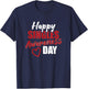 Happy SAD Singles Awareness Day Anti Valentine's Day Gift T-Shirt - T-Shirt | Navy