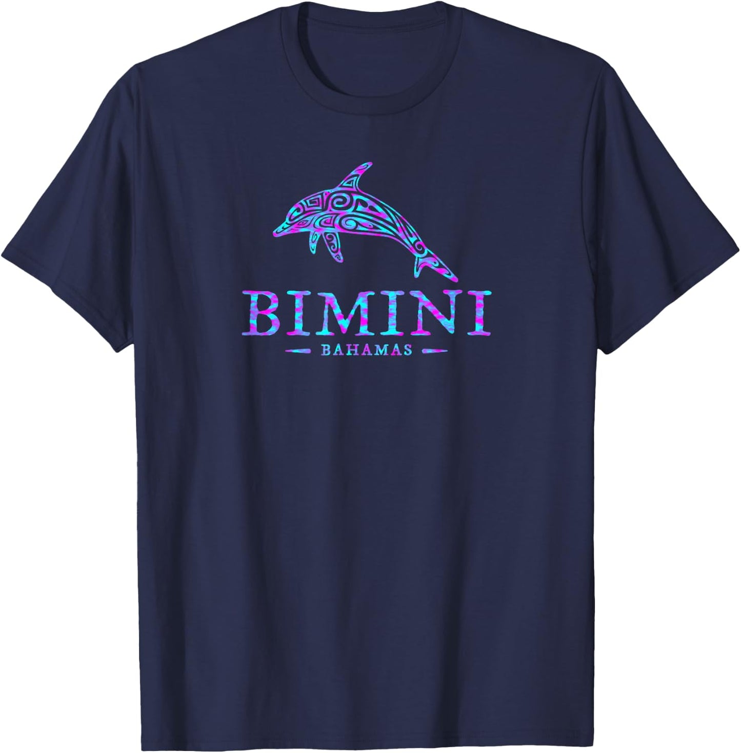 Bimini Bahamas Dolphin Boys Girls Cruise Vacation Souvenir T-Shirt - T-Shirt | Navy