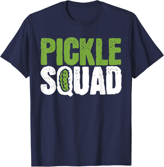 Pickle Cucumber Vegan Squad Green Grocer T-Shirt - T-Shirt | Navy