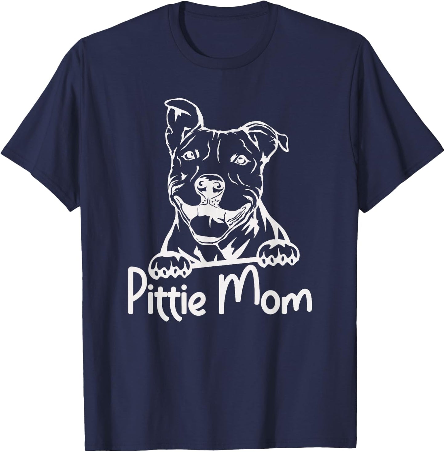 Pittie Mom Pitbull Dog Owner Mother Pitbull Lover Women T-Shirt - T-Shirt | Navy
