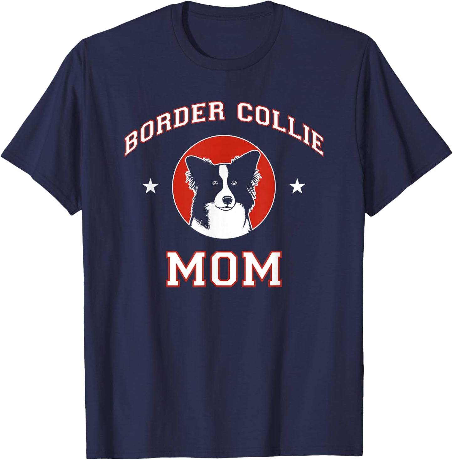 Border Collie Mom Dog Mother T-Shirt - T-Shirt | Navy