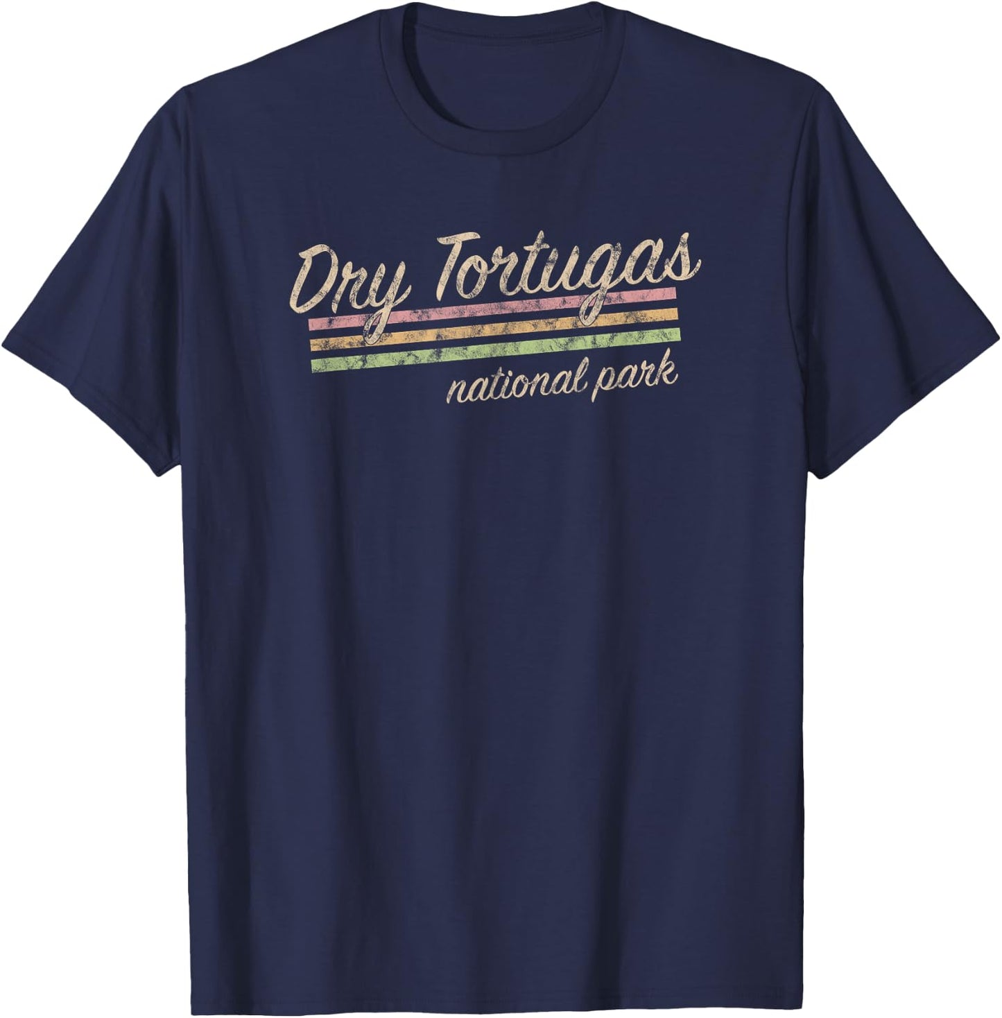 Dry Tortugas National Park Retro Vintage T-Shirt - T-Shirt | Navy