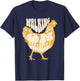 Walking On Eggshells Funny Chicken Retro T-Shirt - T-Shirt | Navy
