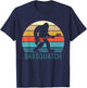 Bassquatch! Funny Bigfoot Fishing Outdoor Retro T-Shirt - T-Shirt | Navy