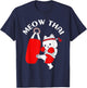 Muay Thai Cat Meow Thai Men Women Girls Kids T-Shirt - T-Shirt | Navy
