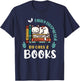 Saying About Books | Easily Distracted By Cats And Books T-Shirt - T-Shirt | Navy