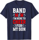 Band Mom Cheer For My Son Marching Band Mother T-Shirt - T-Shirt | Navy