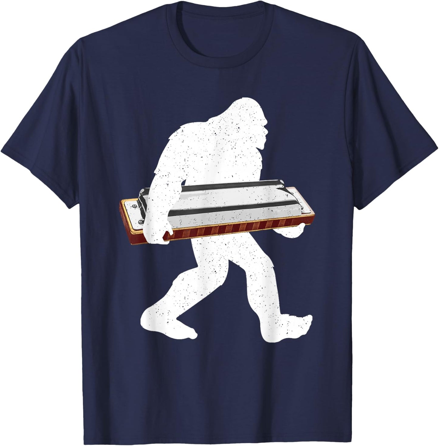 Funny Harmonica Art Women Boys Girls Kid Harmonicist T-Shirt - T-Shirt | Navy