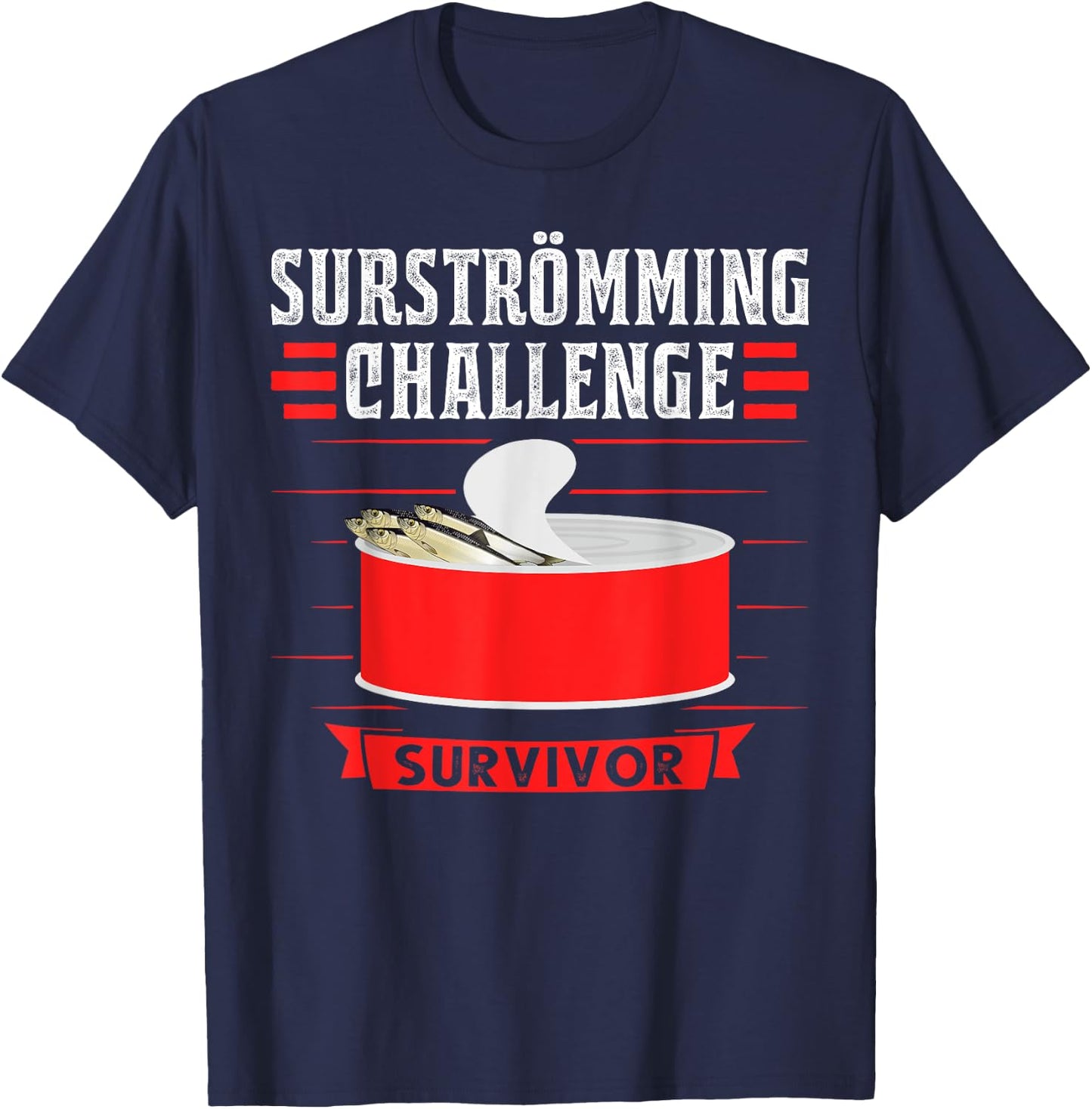 Surströmming Challenge survivor Sweden T-Shirt - T-Shirt | Navy