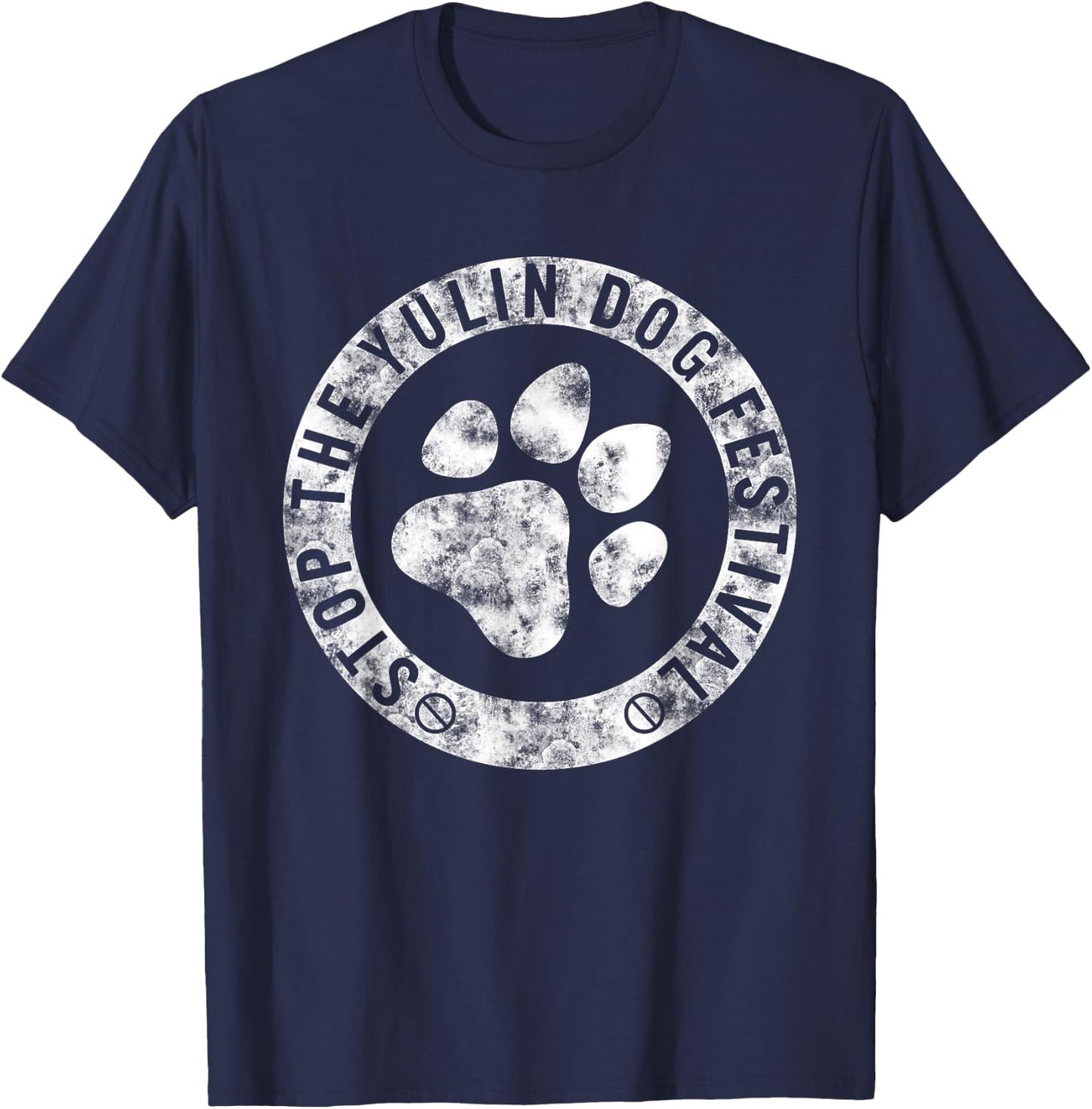 Stop The Yulin Dog Meat Festival Save Animal Rights Chinese Women Kids T-Shirt - T-Shirt | Navy