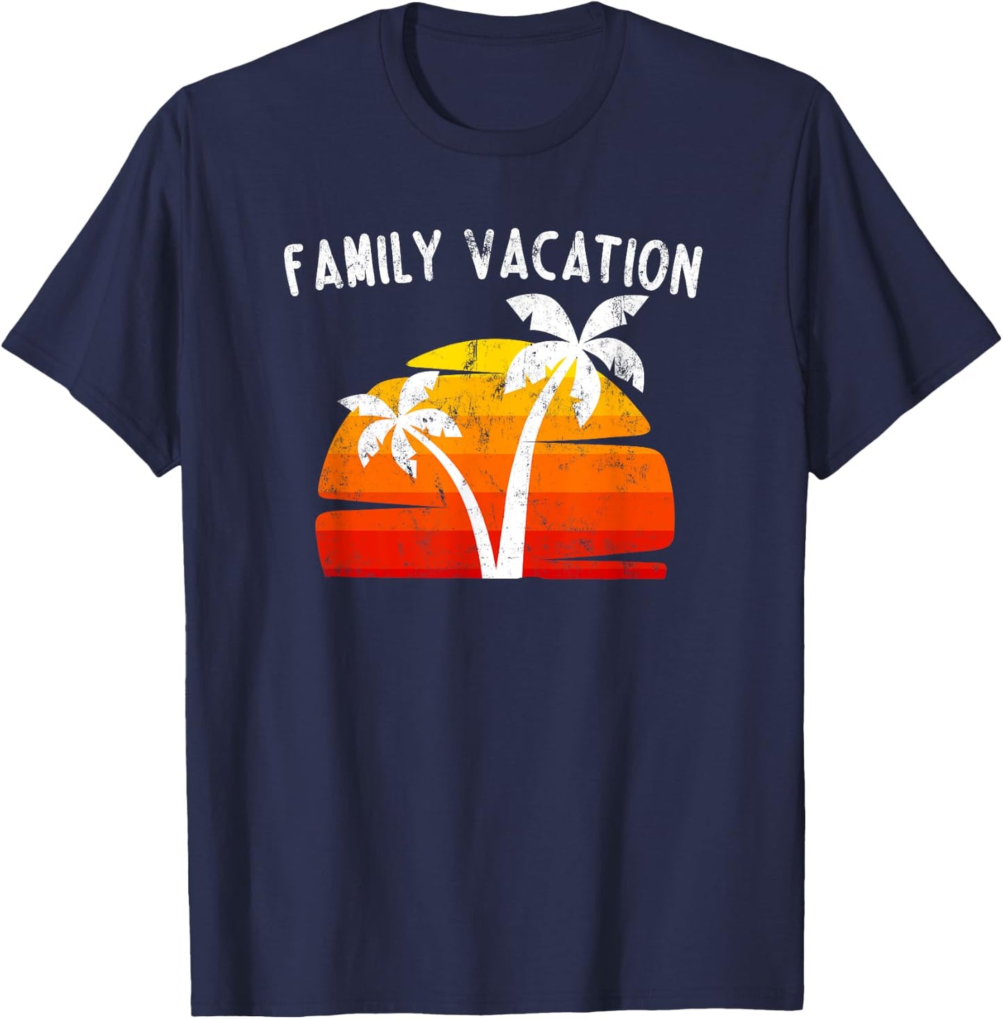 Family Vacation Trip Cool Funny Matching Group Beach Holiday T-Shirt - T-Shirt | Navy